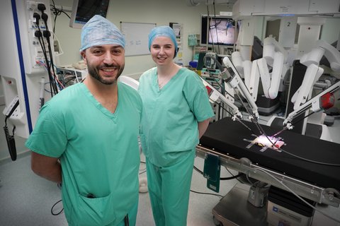 Image caption: Nami Surgical's Nico Fenu (CEO and Co-founder) and Dr Rebecca Cleary (CTO and Co-founder)